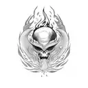 Prometheus holding fire tattoo design idea