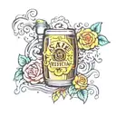 save water, drink barrel proof tattoo design idea