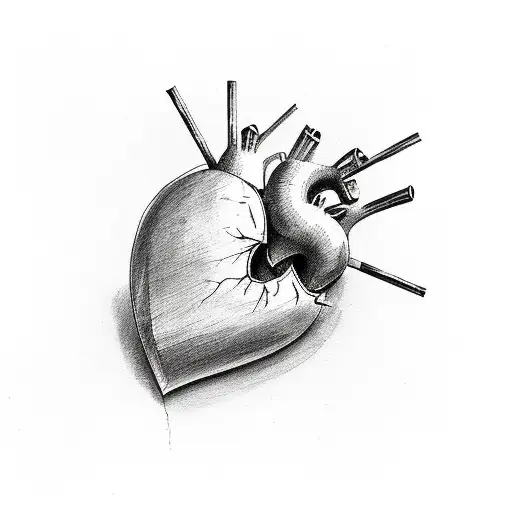 Crying Heart tattoo design idea