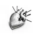 Crying Heart tattoo design idea