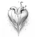 Crying Heart tattoo design idea