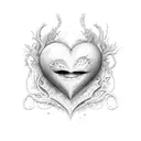 Crying Heart tattoo design idea