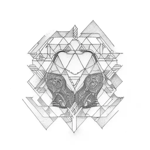 the 1975 rectangle tattoo design idea