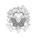 the 1975 rectangle tattoo design idea