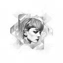 the 1975 rectangle tattoo design idea