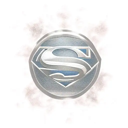 Superman's silhouette with a sunset background tattoo design idea