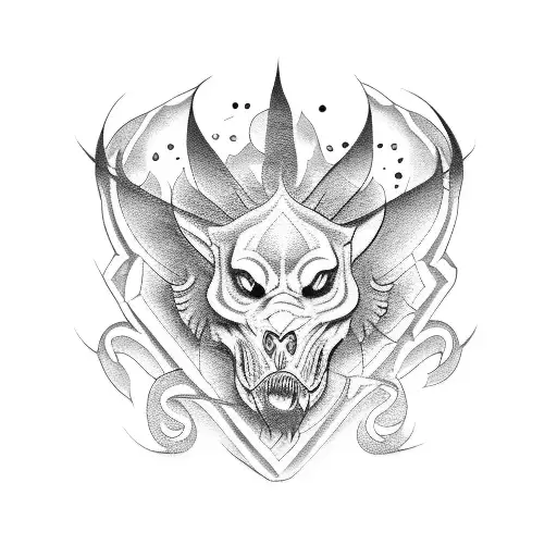 tooled leather tattoo design idea