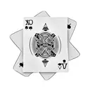 tooled leather with crosses playing cards dual pistol tattoo design idea