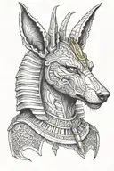 anubis tattoo design idea