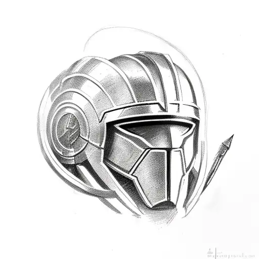 small spartan helmet tattoo tattoo design idea