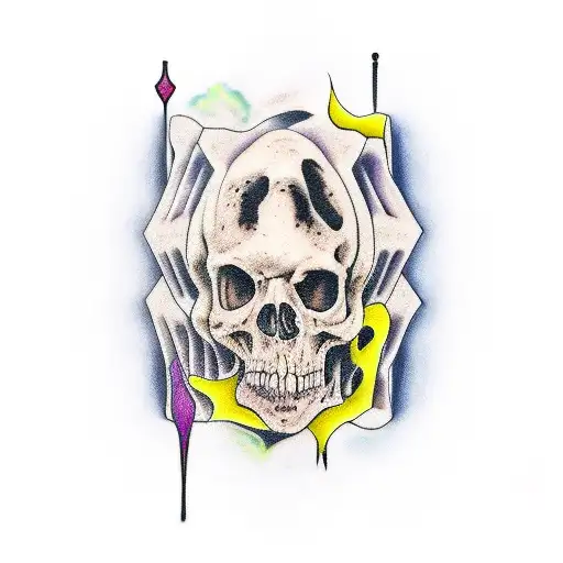 coffin tattoo design idea