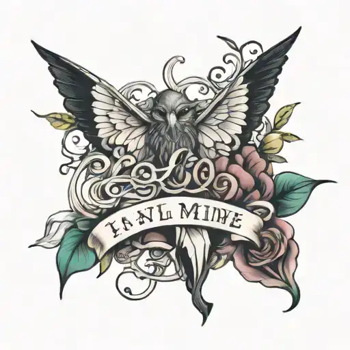 for all mine I'll lay yours written tattoo design idea