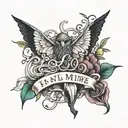 for all mine I'll lay yours written tattoo design idea