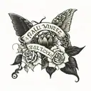 for all mine I'll lay yours written tattoo design idea