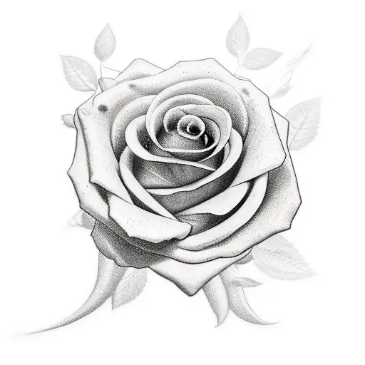 a rose growing from concrete tattoo design idea