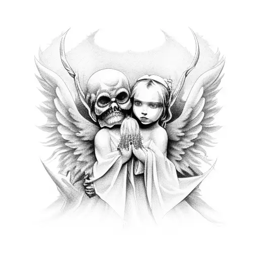 angel demon tattoo designs