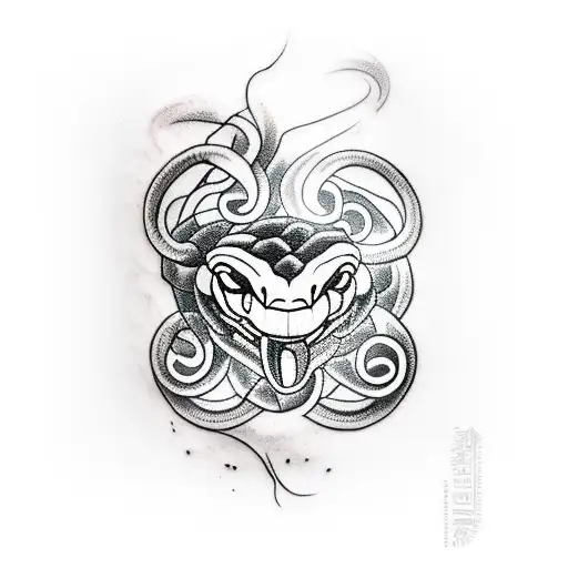 inter milan snake tattoo design idea