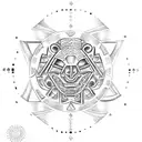 aztec calendar  tattoo design idea