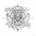 aztec calendar  tattoo design idea