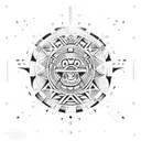 aztec calendar  tattoo design idea