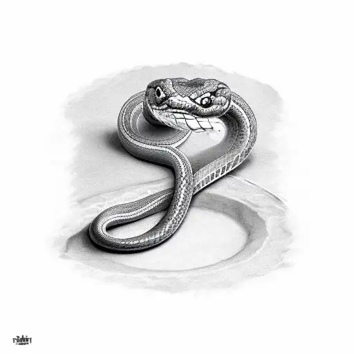 snake and dagger tattoo design idea