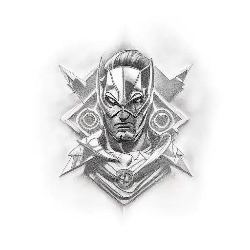 super hero tattoo design idea