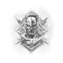 super hero tattoo design idea