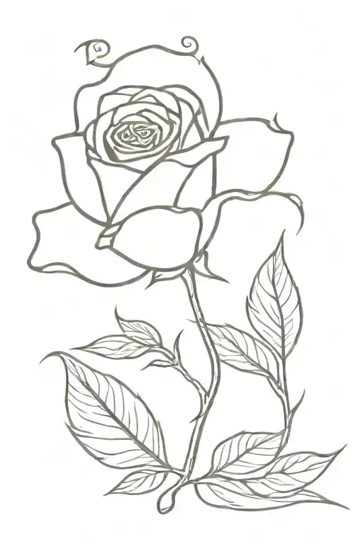 single rose with date 12/22  tattoo design idea