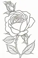 single rose with date 12/22  tattoo design idea