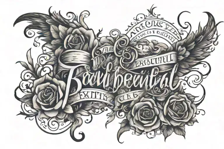 Lettering this quote: how rare and beautiful it truly is to even exist tattoo design idea
