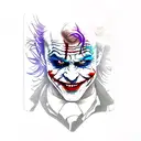 heath ledger joker burning card tattoo design idea