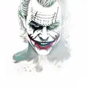 heath ledger joker burning card tattoo design idea