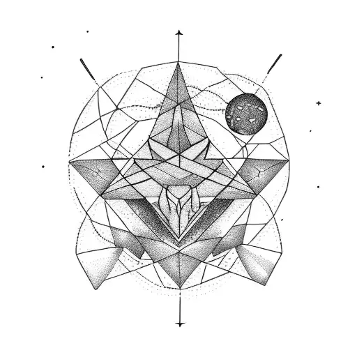 Virgo constellation tattoo design idea