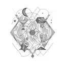 Virgo constellation tattoo design idea