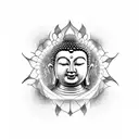 buddha enlightenment tattoo design idea