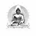 buddha enlightenment tattoo design idea