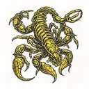 scorpion crawling tattoo design idea