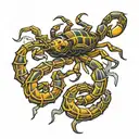 scorpion crawling tattoo design idea