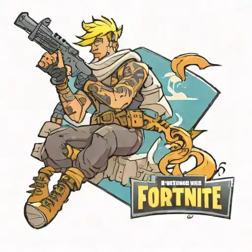 make fortnite logo that says Jonathan tattoo design idea