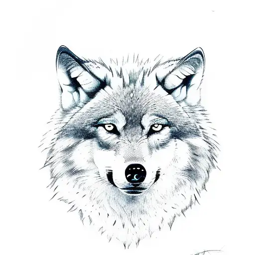 Wolf tattoo design idea