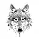 Wolf tattoo design idea