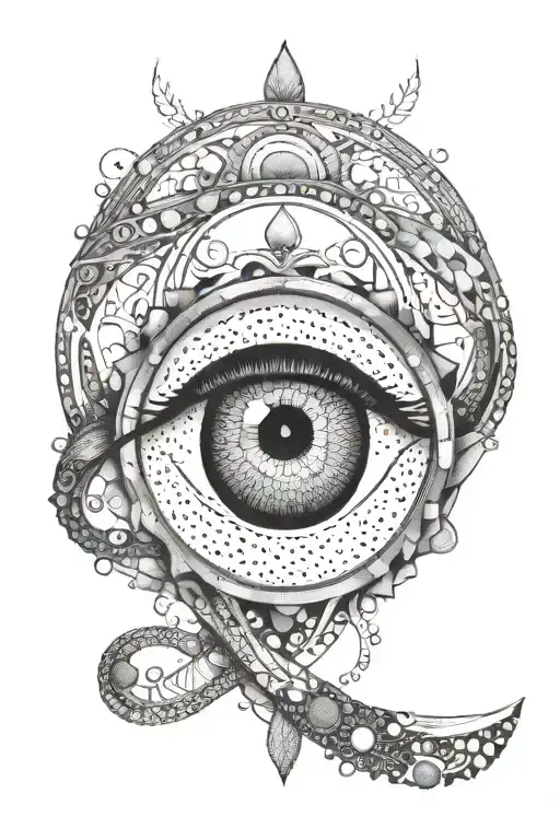 infinity eye inside tattoo design idea