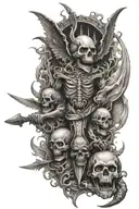 heaven vs hell tattoo design idea