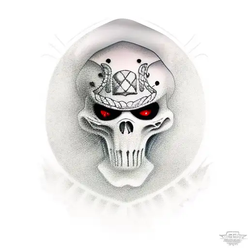 ghost cowboy tattoo design idea