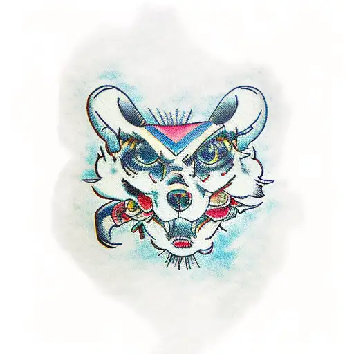patchwork leg sleeve tattoo design idea