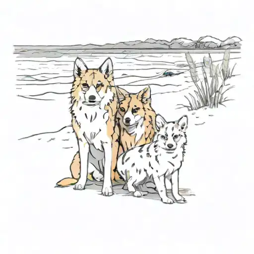Beach, cousins, feral, best friends tattoo design idea