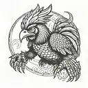 Gamecock mascot in a fierce battle pose tattoo design idea