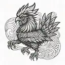 Gamecock mascot in a fierce battle pose tattoo design idea