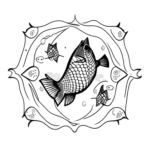 cod fish tattoo design idea