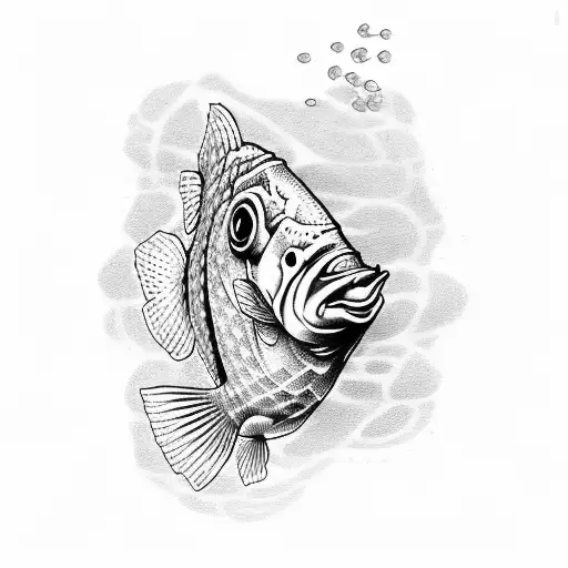 cod fish tattoo design idea